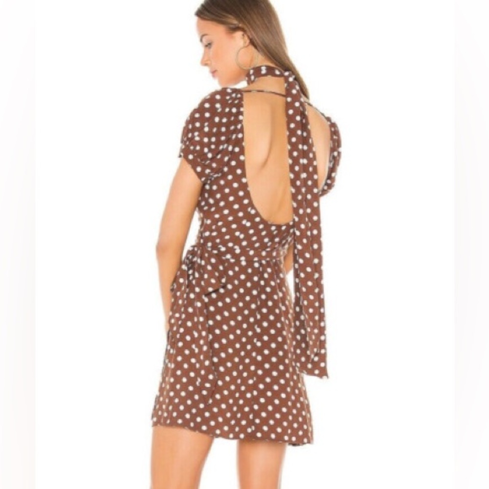 LPA Gionna dress brown polka dot size Small